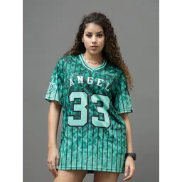 GO DEVIL Women Typography Printed V-Neck Applique T-shirt-picture-15