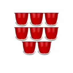 go hooked 8 Inch Duro Pot for Plants with Saucer Tray-picture-35