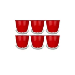 go hooked 8 Inch Duro Pot for Plants with Saucer Tray-picture-36