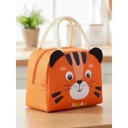 Go Hooked Kids Thermal Insulated Oxford Tote Lunch Bag With Tiger Face Design-image-33