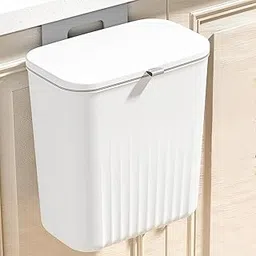 Go Hooked Hanging Trash Bin with Lid 29 Cm Wall & Cabinet Door Mounted Waste Bin for Dry & Wet Waste, Space-Saving Garbage Container for Home & Office Hanging Dustbin Plastic-picture-26