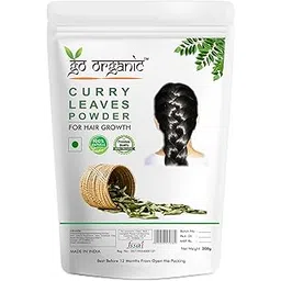 Go Organic Curry Leaves Powder Curry Leaves to Grow Long, Strong and Shiny Hair ( 200 Grm )-picture-31