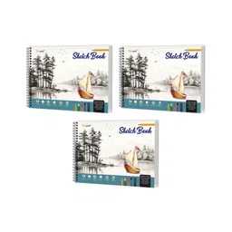 GO WOO Big Size Pemium Sketch Book : Sketch book for drawing and painting, 140 GSM Acid free thick paper, (27.5 x 34.7 cm), 36 Sheets Sketchpads | Pack of 3 Sketch books-picture-15