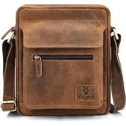 goatter Genuine Leather Multi Pocket 10" Inch Messenger Sling Bag For Men-picture-32