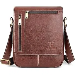 goatter Genuine Leather Multi Pocket 10" Inch Messenger Sling Bag For Men-picture-31