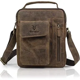 goatter Hunter Leather 11”Inch Messenger Bag For Men-picture-21