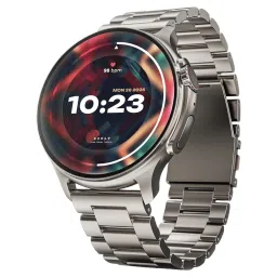 BOULT Crown R Pro Smartwatch with Bluetooth Calling (36.3mm Super AMOLED Display, IP67 Water Resistant, Silver Strap)-image-5