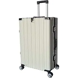 gocart with g logo Aluminum Rolling Luggage Trolley Suitcase Unisex Carry on Adjustable Handles Business Trips Trolley Bag (28 INCH OFFWHITE)-picture-54
