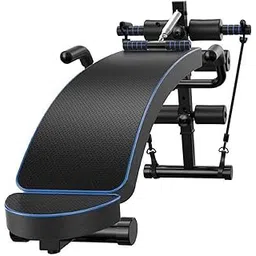 GOCART WITH G LOGO Household Foldable Multifunctional Supine Board All-in-one AB Bench for Full Body Workout Exercise Assist Abdominal Fitness Equipment (Black)-picture-16