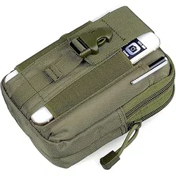 GOCART WITH G LOGO Men's Nylon Outdoor Tactical Waist Bag EDC Molle Belt Waist Pouch Security Purse Phone Carrying Case (Green)-image-44