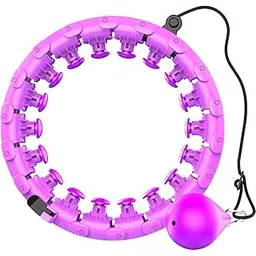 GOCART WITH G LOGO Smart Weighted Hula Hoop for Adults | Adjustable Infinity Hoop for Waist Trimming, Fitness & Weight Loss | Home Workout Equipment -24 Knots (Purple)-picture-10