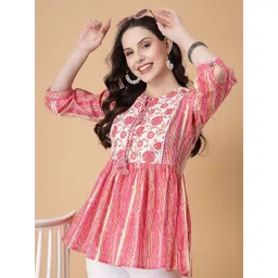 God Bless Floral Print Cotton Top-picture-26