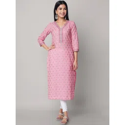 God Bless Floral Printed Cotton Kurta-picture-28