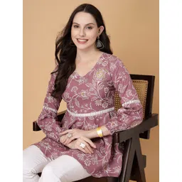 God Bless Floral Printed Peplum Top-picture-34