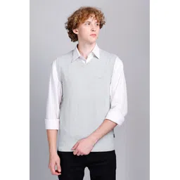 godfrey Men Solid V Neck Multicolor Sweater-picture-29