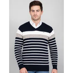 GODFREY Men Striped V-Neck Pullover-picture-12