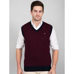 GODFREY Men V-Neck Wool Sweater Vest image 1