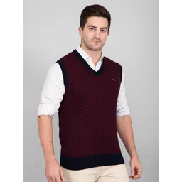 GODFREY Men V-Neck Wool Sweater Vest image 2