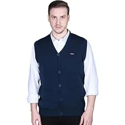 godfrey V Neck Cardigans for Men - Woolen Sleeveless Sweater for Man Winter Wear-picture-40