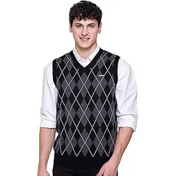 godfrey Woolen V Neck Sleeveless Half Sweater for Man Winter Pullover-picture-27