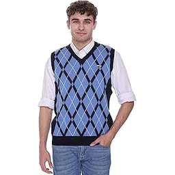 godfrey Woolen V Neck Sleeveless Half Sweater for Man Winter Pullover-picture-28