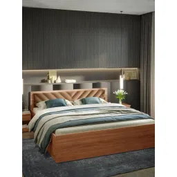 Godrej Interio Alina Walnut Engineered Wood King Bed-picture-30