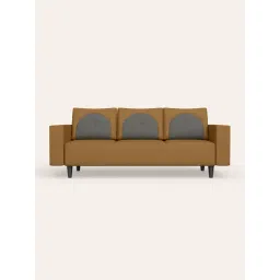 Godrej Interio Cresco Camel Solid Wood Fabric 3 Seater Sofa-picture-41