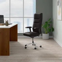 godrej interio La Sede Leather Office Arm Chair-picture-16