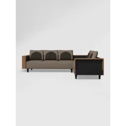 Godrej Interio Pangram Taupe Brown Solid Wood 5 Seater Sofa-picture-12