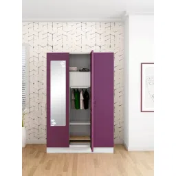 Godrej Interio Slimline 3-Door Steel Almirah, Purple (1-Year Warranty, 1 Locker, 2 Drawers)-picture-31