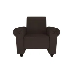 Godrej Interio Supreme Advance Dark Brown Wood 1 Seater Sofa image 2