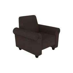 Godrej Interio Supreme Advance Dark Brown Wood 1 Seater Sofa image 3