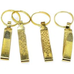 Goelx Gold Plated Plain HolWaist Key Chain Chaabi Chhalla Holder - Pack of 4 Pcs-picture-42