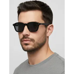 goglassic Unisex Black Lens & Black Rectangle Sunglasses with-picture-25