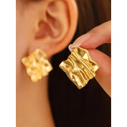 Goho Gold-Plated Wave Design Studs-picture-24