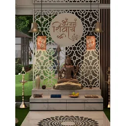 Gojeeva Brown 4 Pieces Rectangle Textured Wooden Traditional Ceiling Lamps-picture-58