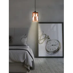 Gojeeva Brown & White 4 Pieces Textured Contemporary Wooden Ceiling Lamps-picture-14