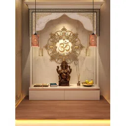 Gojeeva Brown & White 4 Pieces Textured Contemporary Wooden Ceiling Lamps-picture-18