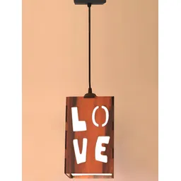 Gojeeva Brown & White 4 Pieces Textured Contemporary Wooden Ceiling Lamps image 2