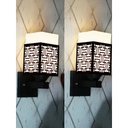 Gojeeva Brown Wood Square Wall Lamps-picture-17
