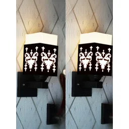 Gojeeva Brown Wood Square Wall Lamps-picture-21