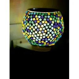 Gojeeva White & Blue Camphor Diffuser Glass With Switch-picture-39