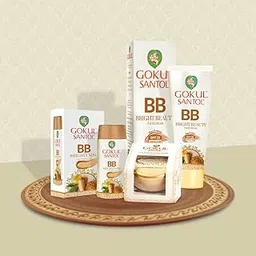 Gokul Santol Flawless Fix Kit Pure Sandalwood Daily BB Cream & BB Powder & Make-up Powder Combo Pack-picture-10
