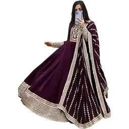 Golakiya Saree's Purple Color Anarkali Gown for Women, Women's Gown-picture-45