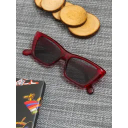 Gold Berg Unisex Black Lens & Red Square Sunglasses with UV Protected Lens-picture-12