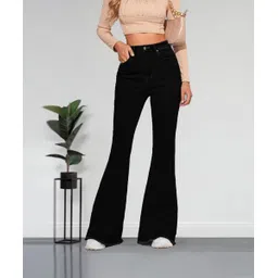 gold-d.a fashion Women Boyfriend Mid Rise Black Jeans-picture-19