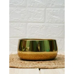 GOLD DUST Gold Toned Metal Handi Pot-picture-29