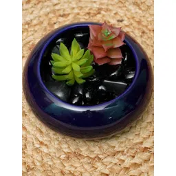 GOLD DUST Navy Blue Ceramic Planter-picture-21