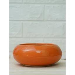 GOLD DUST Orange 2 Pieces Ceramic Ellipse Planter image 1