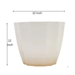 gold dust White Plastic Desk Pot image 2